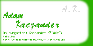 adam kaczander business card